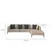 Sofá 5 Lugares Doha com Chaise Direito Poliéster Palha