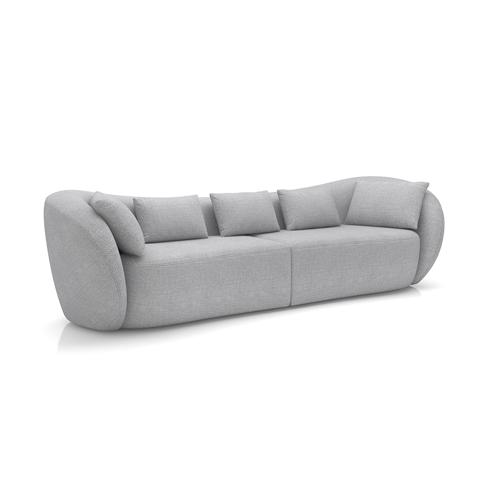 Sofá 5 Lugares Dubai Itacaré Cinza 292 cm