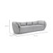 Sofá 5 Lugares Dubai Itacaré Cinza 292 cm