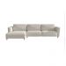 Sofá 5 Lugares Munique com Chaise Esquerdo Poliéster Creme