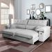Sofá 5 Lugares Retrátil e Reclinável com USB Absoluto Linho Off White