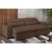 Sofá 5 Lugares Retrátil e Reclinável com USB Jazz Molas Suede Chocolate 290 cm