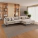 Sofá 5 Lugares Ricco com Chaise Direita Linho Cinza