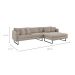 Sofá 5 Lugares Ricco com Chaise Direita Linho Cinza