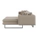 Sofá 5 Lugares Ricco com Chaise Direita Linho Cinza
