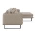 Sofá 5 Lugares Ricco com Chaise Direita Linho Cinza