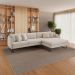 Sofá 5 Lugares Ricco com Chaise Direita Linho Cru