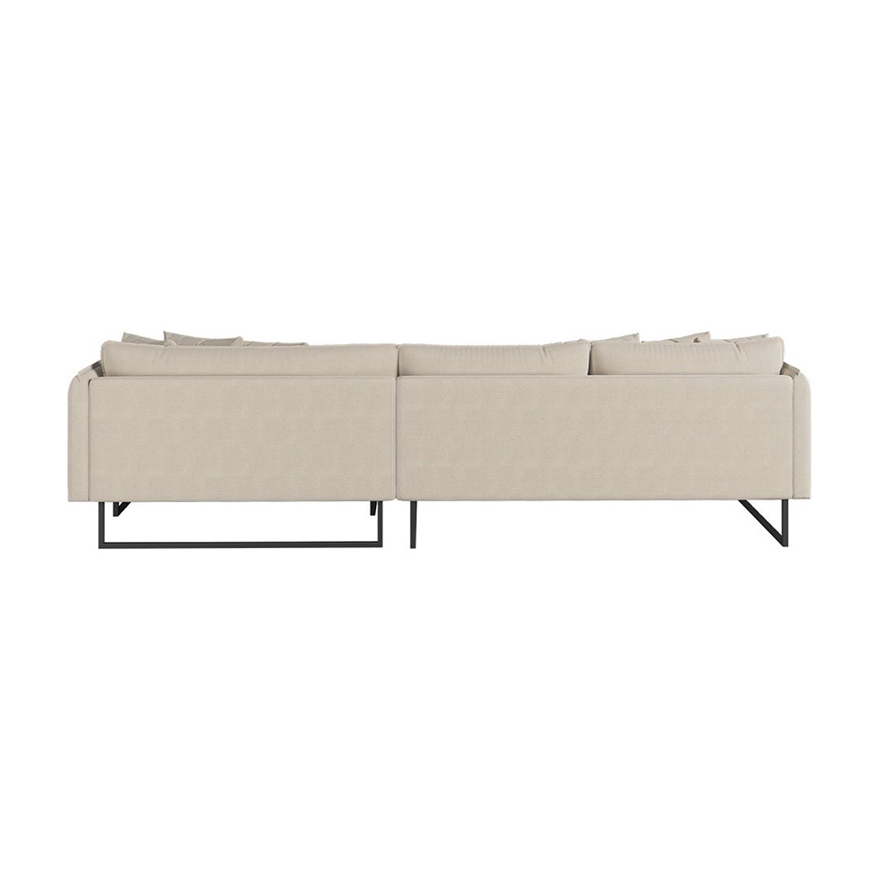 Sofá 5 Lugares Ricco com Chaise Direita Linho Cru