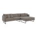 Sofá 5 Lugares Ricco com Chaise Direita Linho Fendi