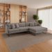Sofá 5 Lugares Ricco com Chaise Direita Linho Fendi