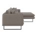 Sofá 5 Lugares Ricco com Chaise Direita Linho Fendi