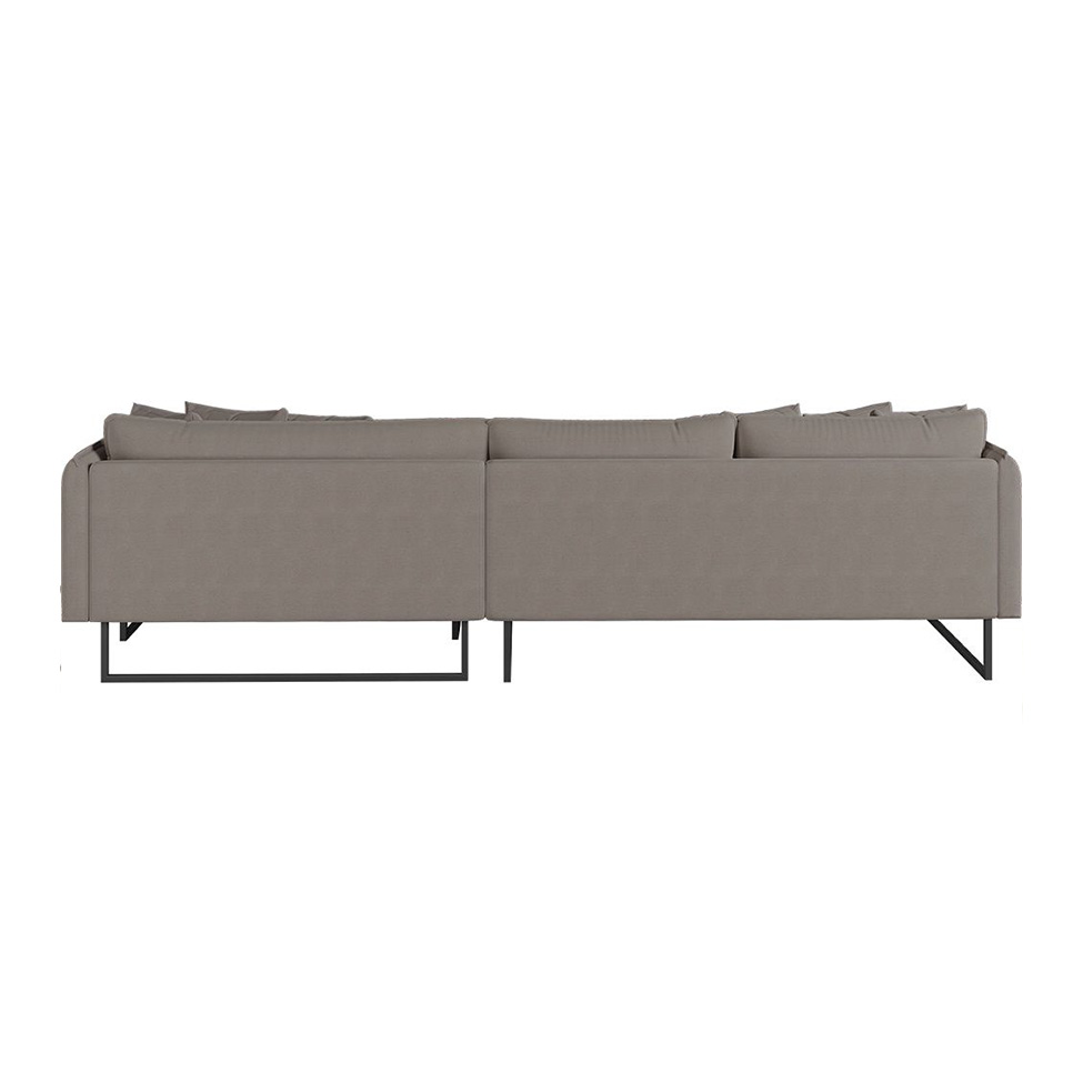 Sofá 5 Lugares Ricco com Chaise Direita Linho Fendi