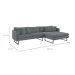 Sofá 5 Lugares Ricco com Chaise Direita Linho Grafite