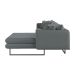 Sofá 5 Lugares Ricco com Chaise Direita Linho Grafite