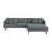 Sofá 5 Lugares Ricco com Chaise Direita Linho Grafite
