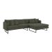 Sofá 5 Lugares Ricco com Chaise Direita Linho Verde