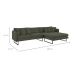 Sofá 5 Lugares Ricco com Chaise Direita Linho Verde