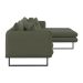 Sofá 5 Lugares Ricco com Chaise Direita Linho Verde