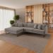 Sofá 5 Lugares Ricco com Chaise Esquerda Linho Fendi