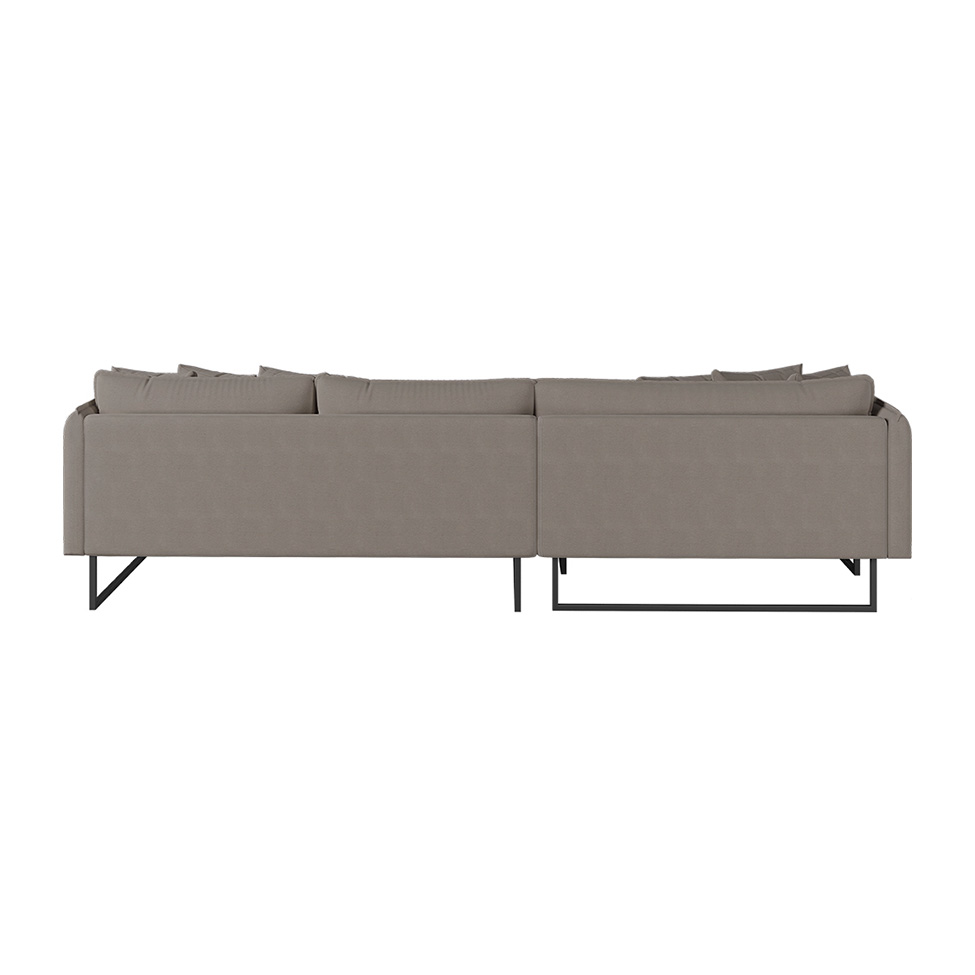 Sofá 5 Lugares Ricco com Chaise Esquerda Linho Fendi