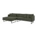 Sofá 5 Lugares Ricco com Chaise Esquerda Linho Verde