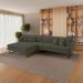 Sofá 5 Lugares Ricco com Chaise Esquerda Linho Verde
