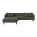 Sofá 5 Lugares Ricco com Chaise Esquerda Linho Verde