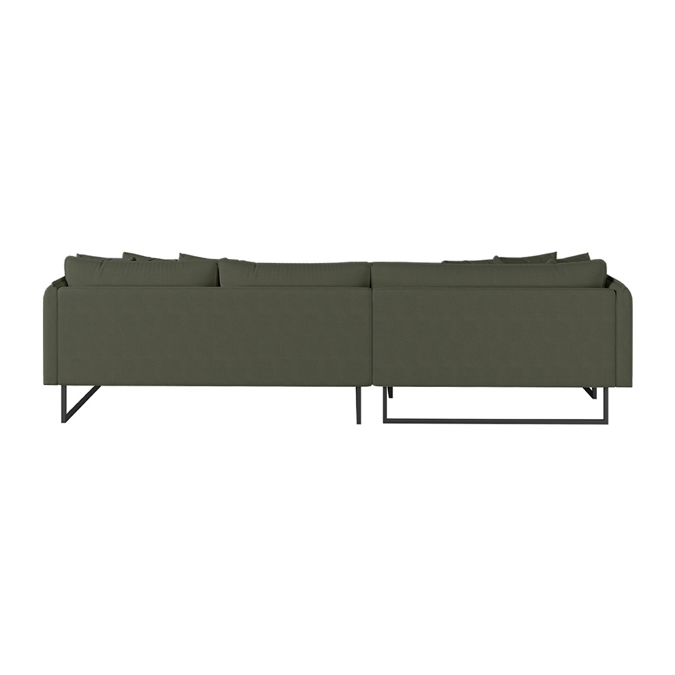 Sofá 5 Lugares Ricco com Chaise Esquerda Linho Verde