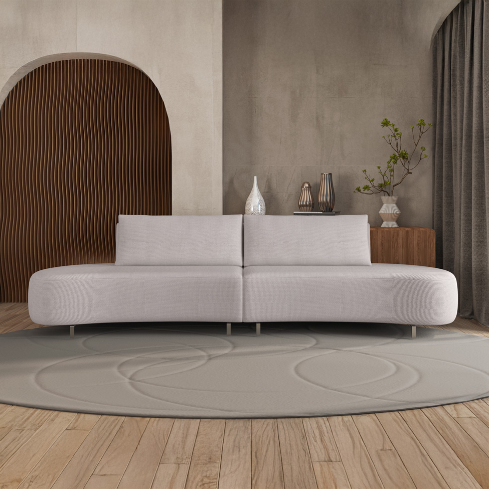 Sofá 5 Lugares Xangai Itacaré Cinza 280 cm