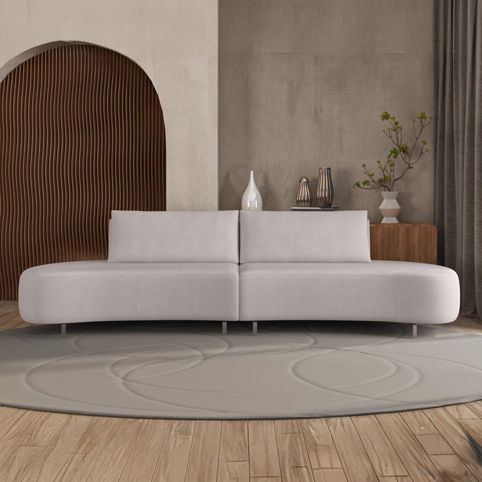 Sofá 5 Lugares Xangai Itacaré Cinza 300 cm