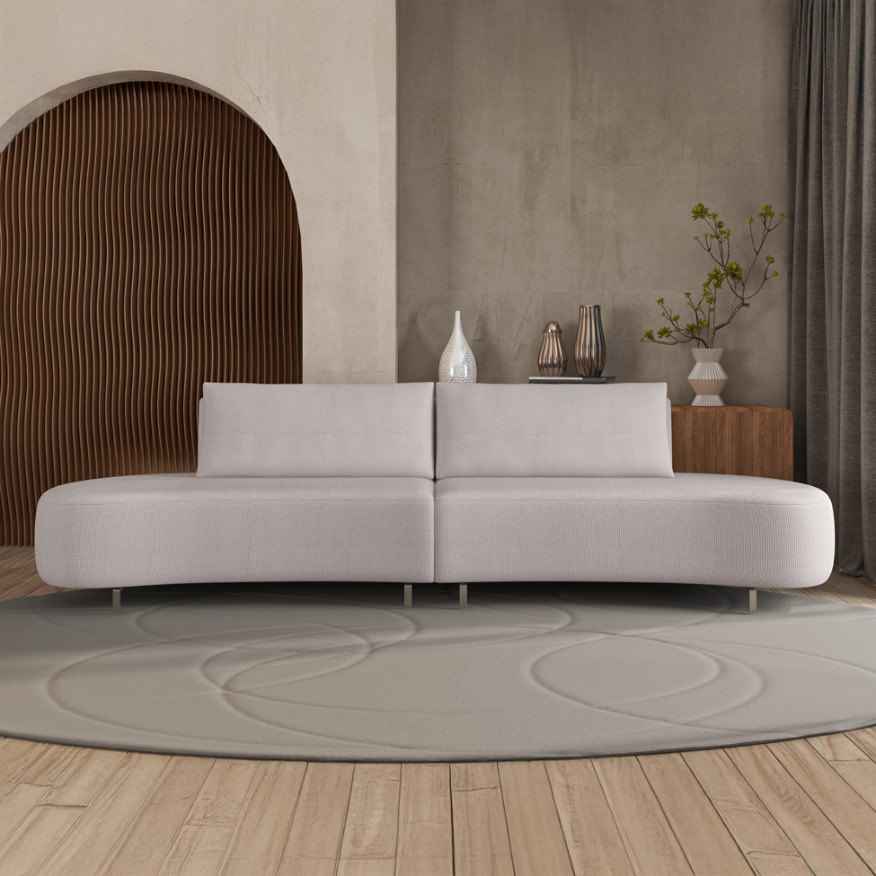 Sofá 5 Lugares Xangai Itacaré Cinza 320 cm
