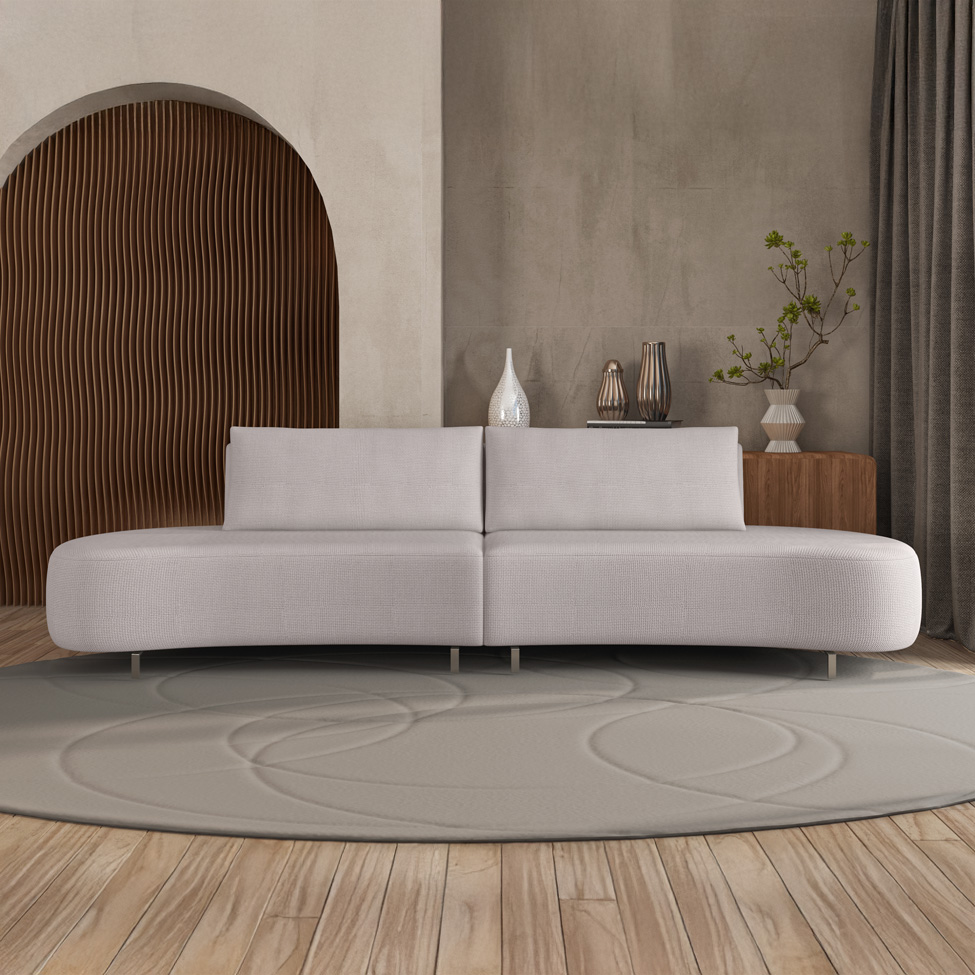 Sofá 5 Lugares Xangai Itacaré Cinza 340 cm