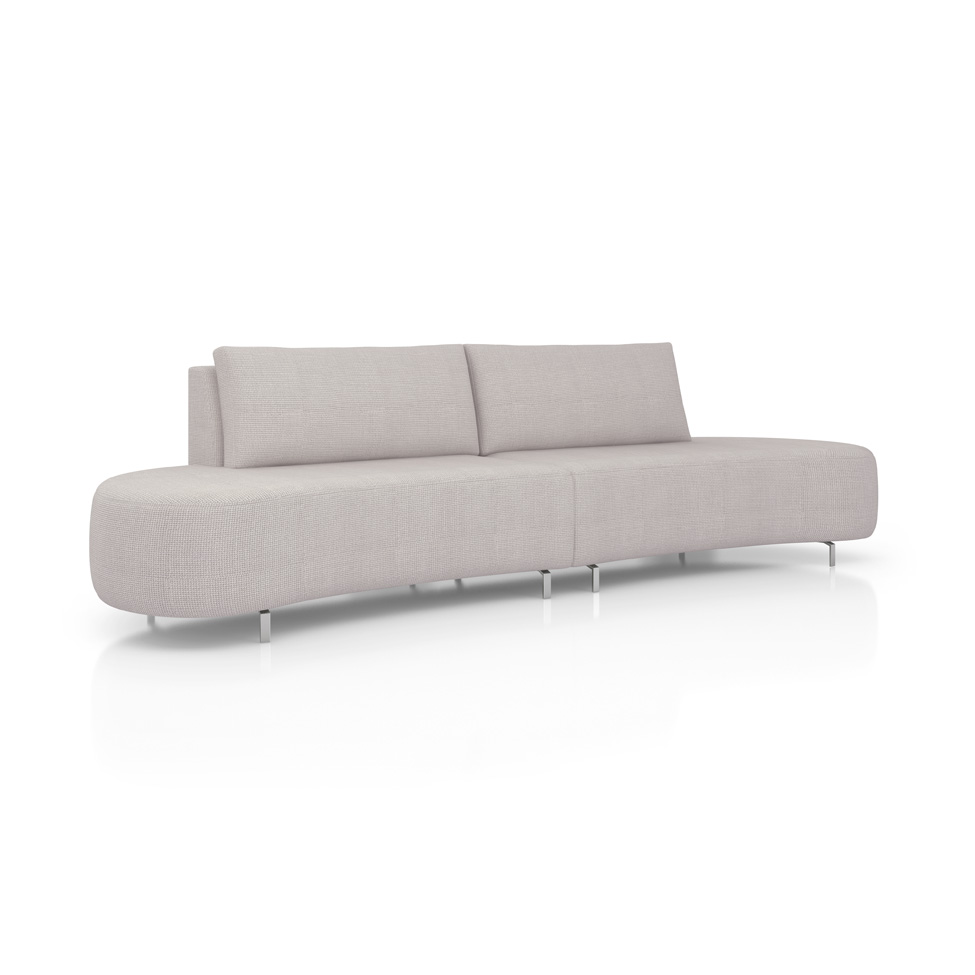Sofá 5 Lugares Xangai Itacaré Cinza 360 cm