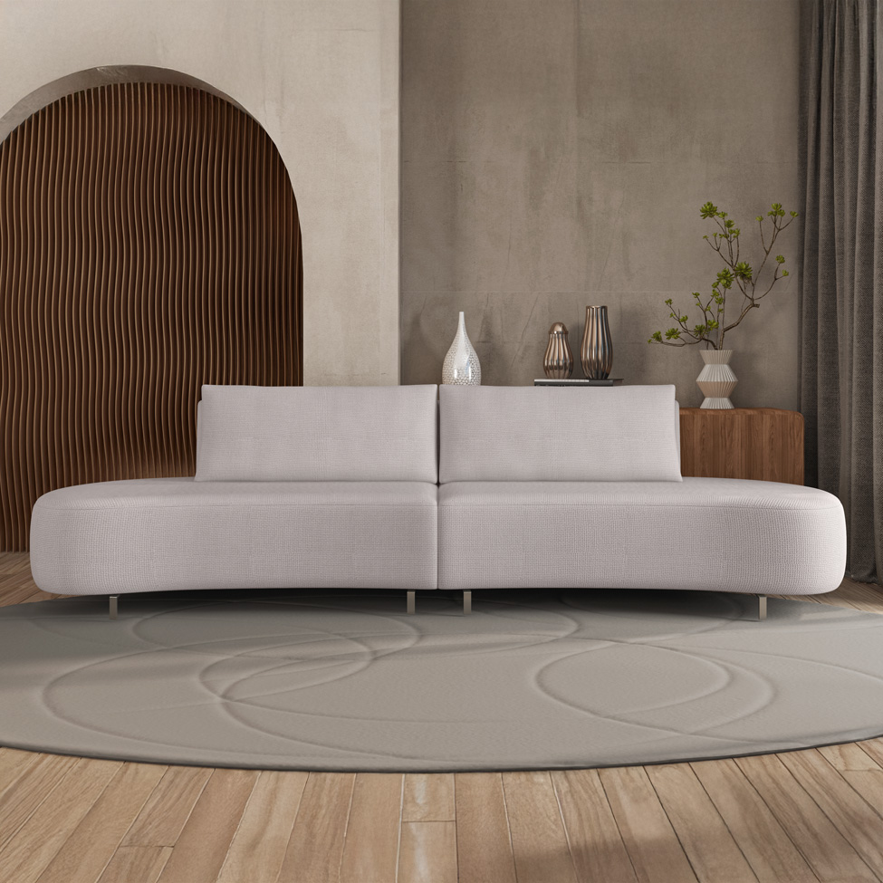 Sofá 5 Lugares Xangai Itacaré Cinza 360 cm
