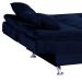 Sofá-Cama 2 Lugares Salomé Veludo Azul Marinho