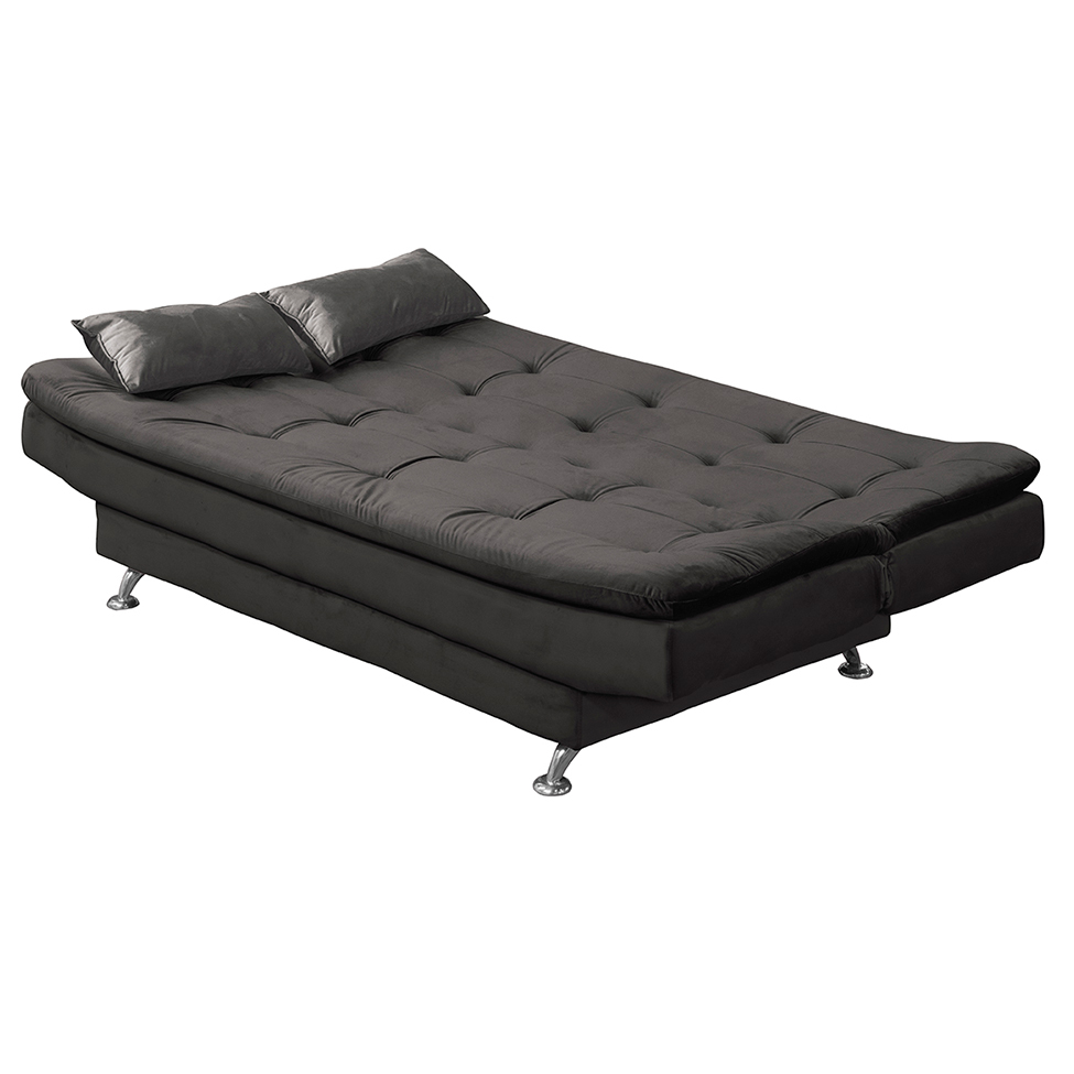 Sofá-Cama 2 Lugares Salomé Veludo Chumbo