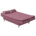 Sofá-Cama 2 Lugares Salomé Veludo Rosê