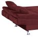 Sofá-Cama 2 Lugares Salomé Veludo Vinho
