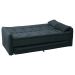 Sofá-Cama 3 Lugares Casal Madalena Veludo Chumbo