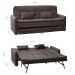 Sofá-Cama 3 Lugares Casal Madalena Veludo Marrom