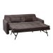 Sofá-Cama 3 Lugares Casal Madalena Veludo Marrom