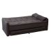 Sofá-Cama 3 Lugares Casal Madalena Veludo Marrom