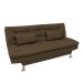 Sofá-Cama 3 Lugares Casal Premium Marrom