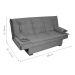 Sofá-Cama 3 Lugares Esmeralda Veludo Chumbo