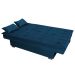 Sofá-Cama 3 Lugares Esmeralda Veludo Light Azul Jeans