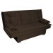 Sofá-Cama 3 Lugares Esmeralda Veludo Marrom