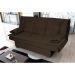 Sofá-Cama 3 Lugares Esmeralda Veludo Marrom