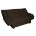 Sofá-Cama 3 Lugares Esmeralda Veludo Marrom