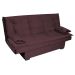 Sofá-Cama 3 Lugares Esmeralda Veludo Roxo