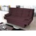 Sofá-Cama 3 Lugares Esmeralda Veludo Roxo